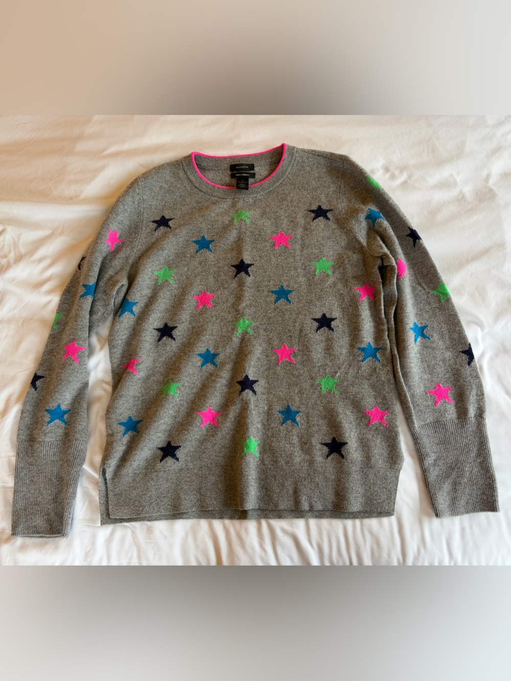 HALOGEN 100% cashmere star sweater ⭐️